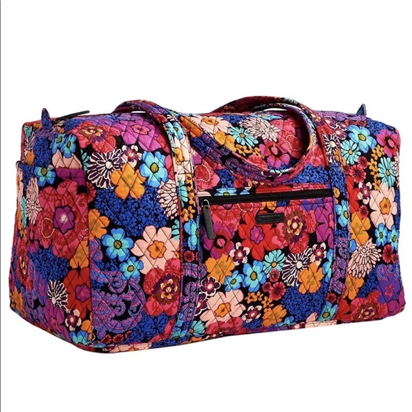 Vera Bradley Handbags - Vera Bradley Large Duffel Travel Bag Floral Fiesta